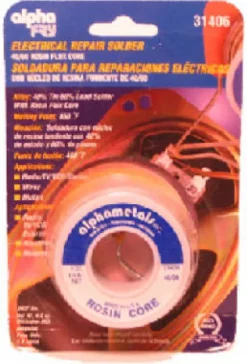 Alpha Fry 1 oz. Repair Solder 0.09 in. Dia. Tin/Lead 40/60 1 pc. (Pack of 10)