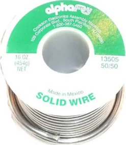 Alpha Fry 16 oz Solid Wire Solder 0.125 in. D Tin/Lead 50/50 1 pc