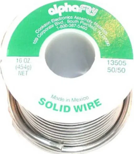 Alpha Fry 16 oz Solid Wire Solder 0.125 in. D Tin/Lead 50/50 1 pc