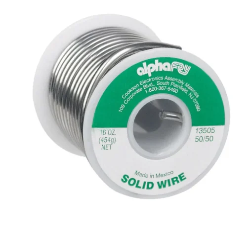 Alpha Fry 16 oz Solid Wire Solder 0.125 in. D Tin/Lead 50/50 1 pc
