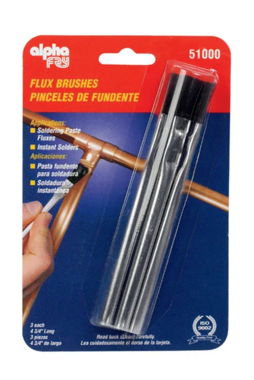 Alpha Fry Lead-Free Acid Flux Brushes 3 pc