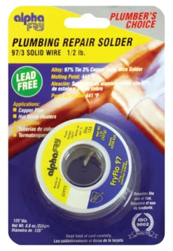 Alpha Metals FryFlo 97 8 oz Lead-Free Plumbing Solder 0.125 in. D Tin/Copper 1 pc
