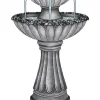 Alpine Polyresin Gray 24 in. H Pedestal Fountain
