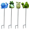 Alpine Corporation Kll112abb 15" Ceramic Animal Garden Stakes Assorted Styles 12 Piece Display