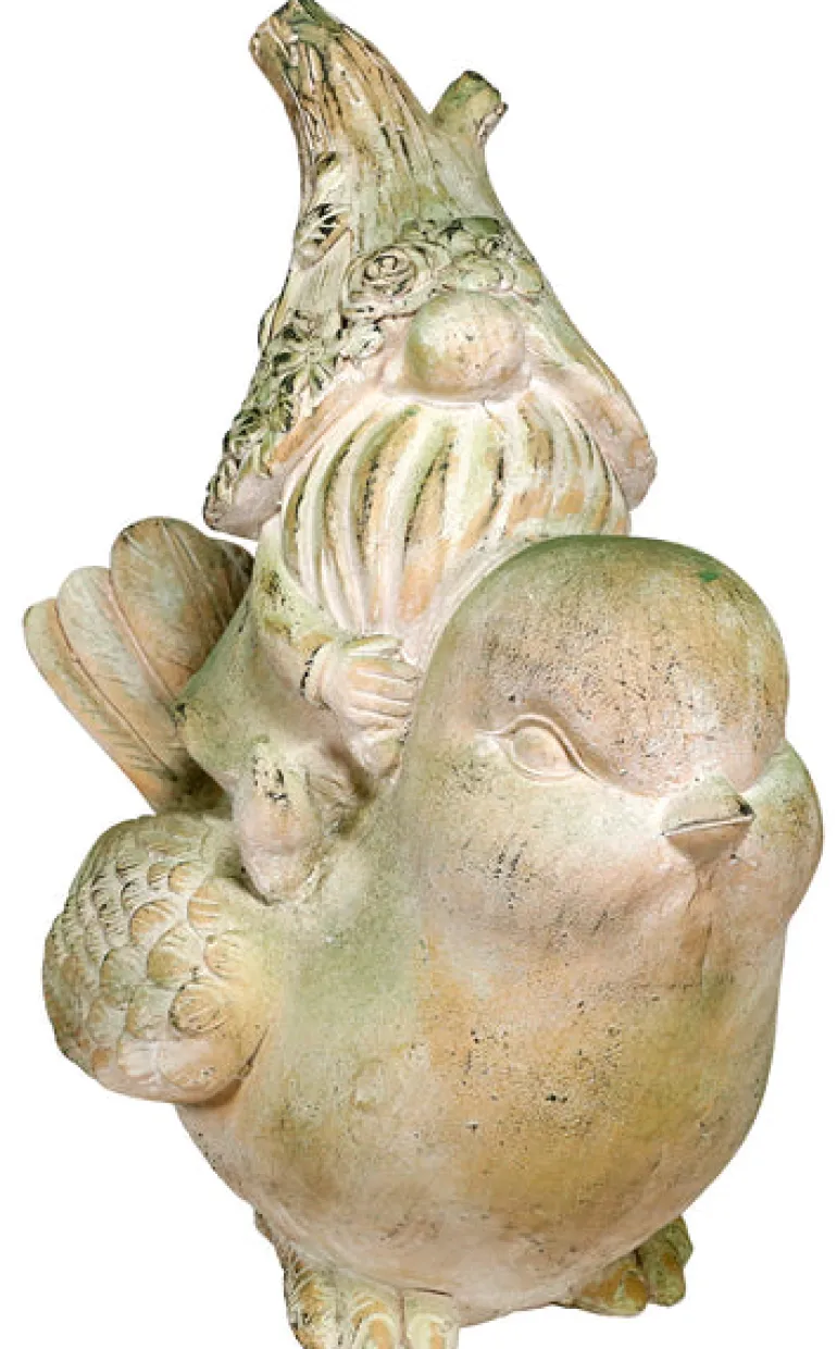 Alpine Corporation Qfc208 19 Gnome Riding Turtle Statue