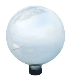 Alpine Glass Silver 11-1/2 in. H Gazing Ball (Pack of 2)
