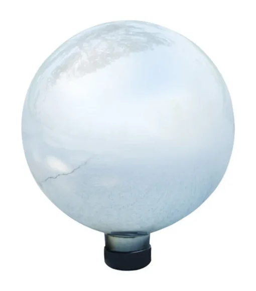 Alpine Glass Silver 11-1/2 in. H Gazing Ball (Pack of 2)