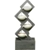 Alpine Polyresin Black/White 40 in. H Calming Zen Fountain