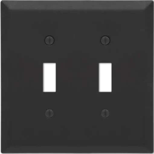 Amerelle Black 2 gang Stainless Steel Toggle Wall Plate 1 pk