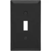 Amerelle Black 1 gang Stamped Steel Toggle Wall Plate 1 pk