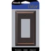 Amerelle Century Aged Bronze 1 gang Stamped Steel Decorator Wall Plate 1 pk