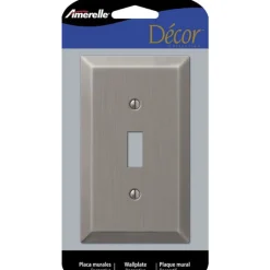 Amerelle Century Antique Nickel 1 gang Stamped Steel Toggle Wall Plate 1 pk
