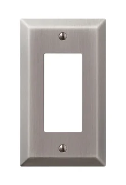 Amerelle Century Antique Nickel 1 gang Stamped Steel Decorator Wall Plate 1 pk