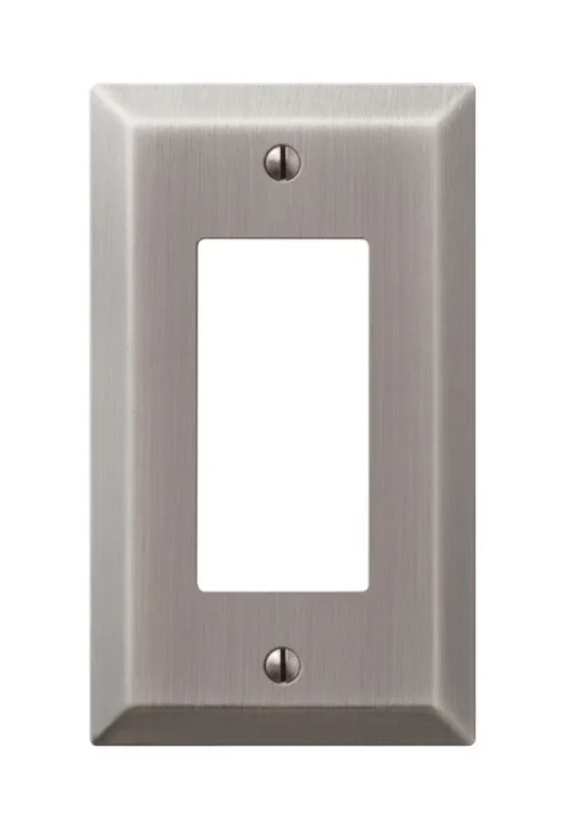 Amerelle Century Antique Nickel 1 gang Stamped Steel Decorator Wall Plate 1 pk
