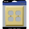 Amerelle Century Polished Brass 2 gang Stamped Steel Duplex Wall Plate 1 pk