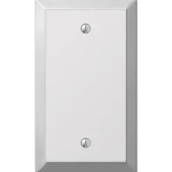Amerelle Century Polished Chrome 1 gang Stamped Steel Blank Wall Plate 1 pk