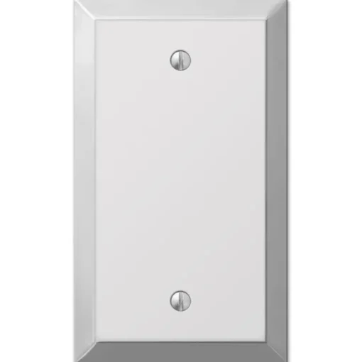 Amerelle Century Polished Chrome 1 gang Stamped Steel Blank Wall Plate 1 pk