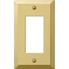 Amerelle Century Polished Brass 1 gang Stamped Steel Decorator Wall Plate 1 pk