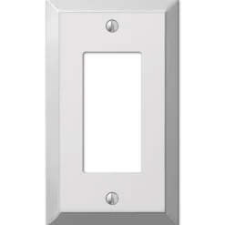 Amerelle Century Polished Chrome 1 gang Stamped Steel Decorator Wall Plate 1 pk