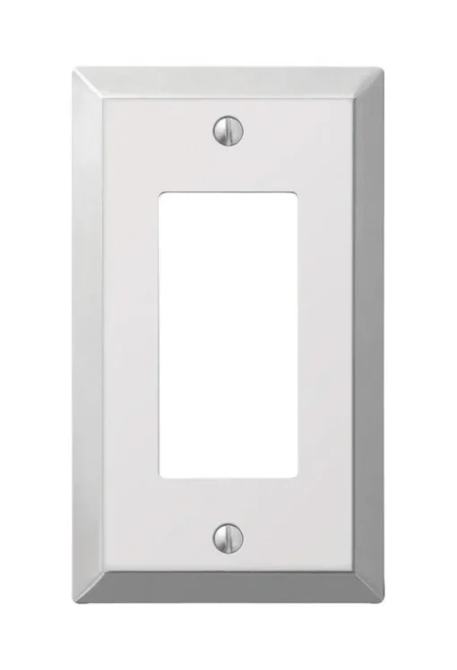 Amerelle Century Polished Chrome 1 gang Stamped Steel Decorator Wall Plate 1 pk