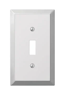 Amerelle Century Polished Chrome 1 gang Stamped Steel Toggle Wall Plate 1 pk