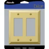 Amerelle Century Polished Brass 2 gang Stamped Steel Decorator Wall Plate 1 pk