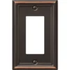 Amerelle Chelsea Aged Bronze 1 gang Stamped Steel Decorator Wall Plate 1 pk