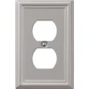 Amerelle Chelsea Brushed Nickel 1 gang Stamped Steel Duplex Wall Plate 1 pk