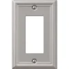 Amerelle Chelsea Brushed Nickel 1 gang Stamped Steel Decorator Wall Plate 1 pk