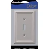 Amerelle Chelsea Brushed Nickel 1 gang Stamped Steel Toggle Wall Plate 1 pk