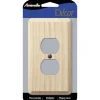 Amerelle Contemporary Unfinished Beige 1 gang Wood Duplex Wall Plate 1 pk