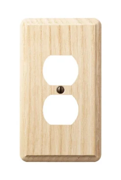 Amerelle Contemporary Unfinished Beige 1 gang Wood Duplex Wall Plate 1 pk