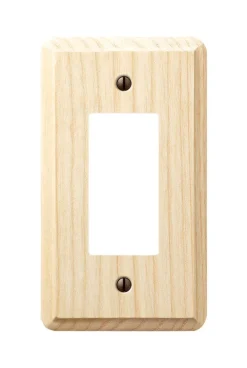 Amerelle Contemporary Unfinished Beige 1 gang Wood Decorator Wall Plate 1 pk