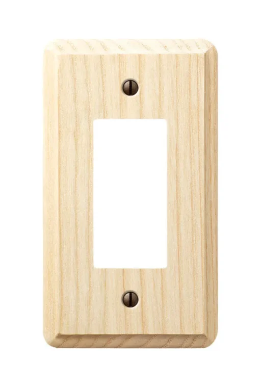 Amerelle Contemporary Unfinished Beige 1 gang Wood Decorator Wall Plate 1 pk