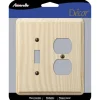 Amerelle Contemporary Unfinished Beige 2 gang Ash Wood Duplex/Toggle Wall Plate 1 pk
