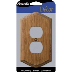 Amerelle Country Brown 1 gang Wood Duplex Wall Plate 1 pk