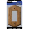 Amerelle Country Brown 1 gang Wood Decorator Wall Plate 1 pk