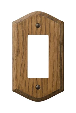 Amerelle Country Brown 1 gang Wood Decorator Wall Plate 1 pk