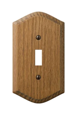 Amerelle Country Brown 1 gang Wood Toggle Wall Plate 1 pk