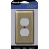 Amerelle Devon Brushed Brass 1 gang Stamped Steel Duplex Wall Plate 1 pk