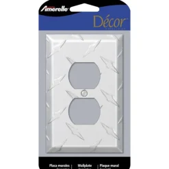 Amerelle Diamond Magnesium 1 gang Stamped Aluminum Duplex Wall Plate 1 pk