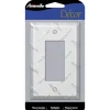 Amerelle Diamond Silver 1 gang Stamped Aluminum Decorator Wall Plate 1 pk