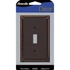 Amerelle Imperial Bead Aged Bronze 1 gang Die-Cast Metal Toggle Wall Plate 1 pk