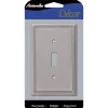 Amerelle Metro Brushed Nickel 1 gang Die-Cast Metal Toggle Wall Plate 1 pk
