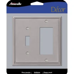 Amerelle Metro Gray 2 gang Die-Cast Metal Toggle Wall Plate 1 pk