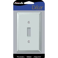 Amerelle Mirror Clear 1 gang Acrylic Toggle Wall Plate 1 pk