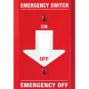 Amerelle Pro Emergency Red/White 1 gang Stamped Steel Toggle Emergency Switch Wall Plate 1 pk