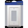 Amerelle Savannah White 1 gang Wood Decorator Wall Plate 1 pk