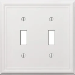 Amerelle White 1 gang Steel Toggle Wall Plate 1 pk