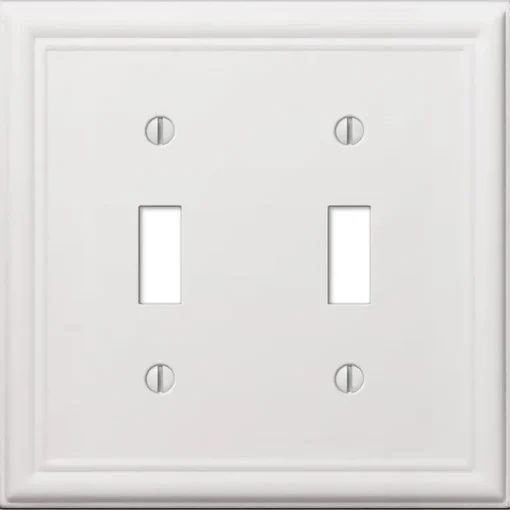 Amerelle White 1 gang Steel Toggle Wall Plate 1 pk
